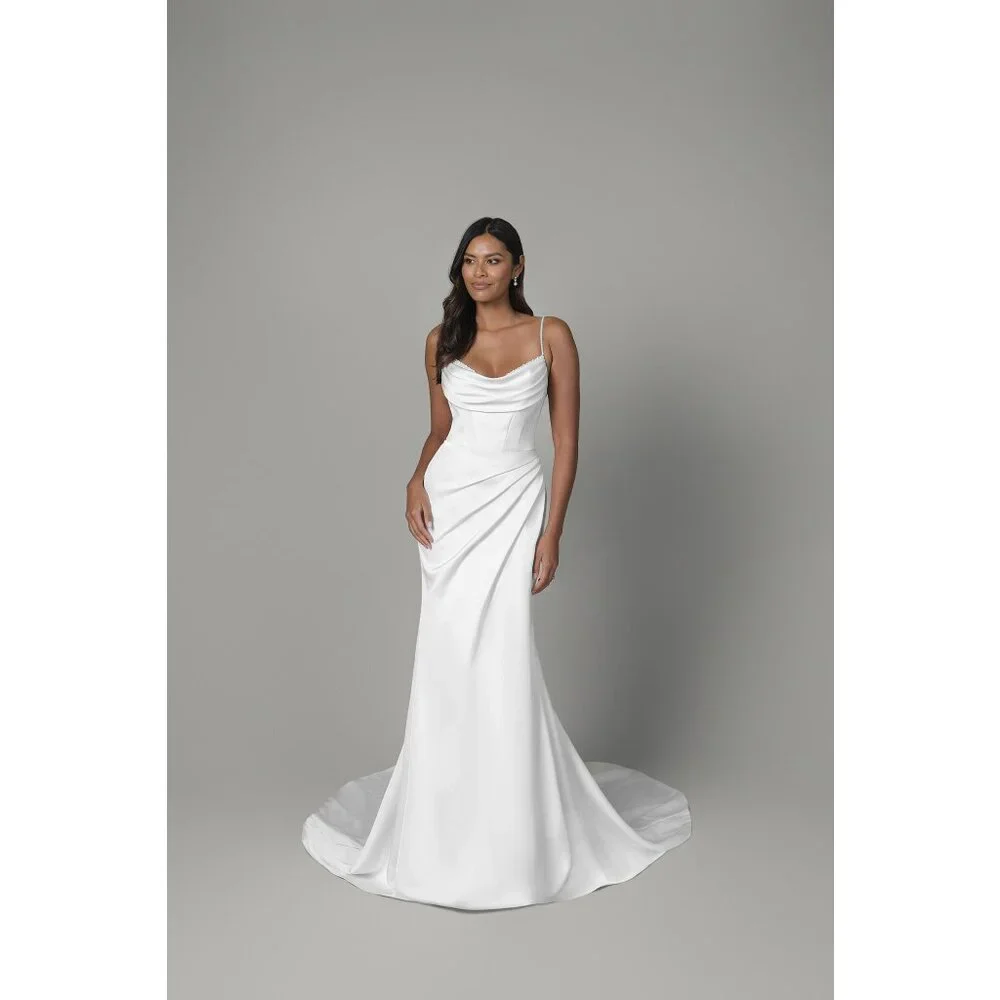 fit and flare cocktail dress black Silk Fit-And-Flare Wedding Dress main image 0